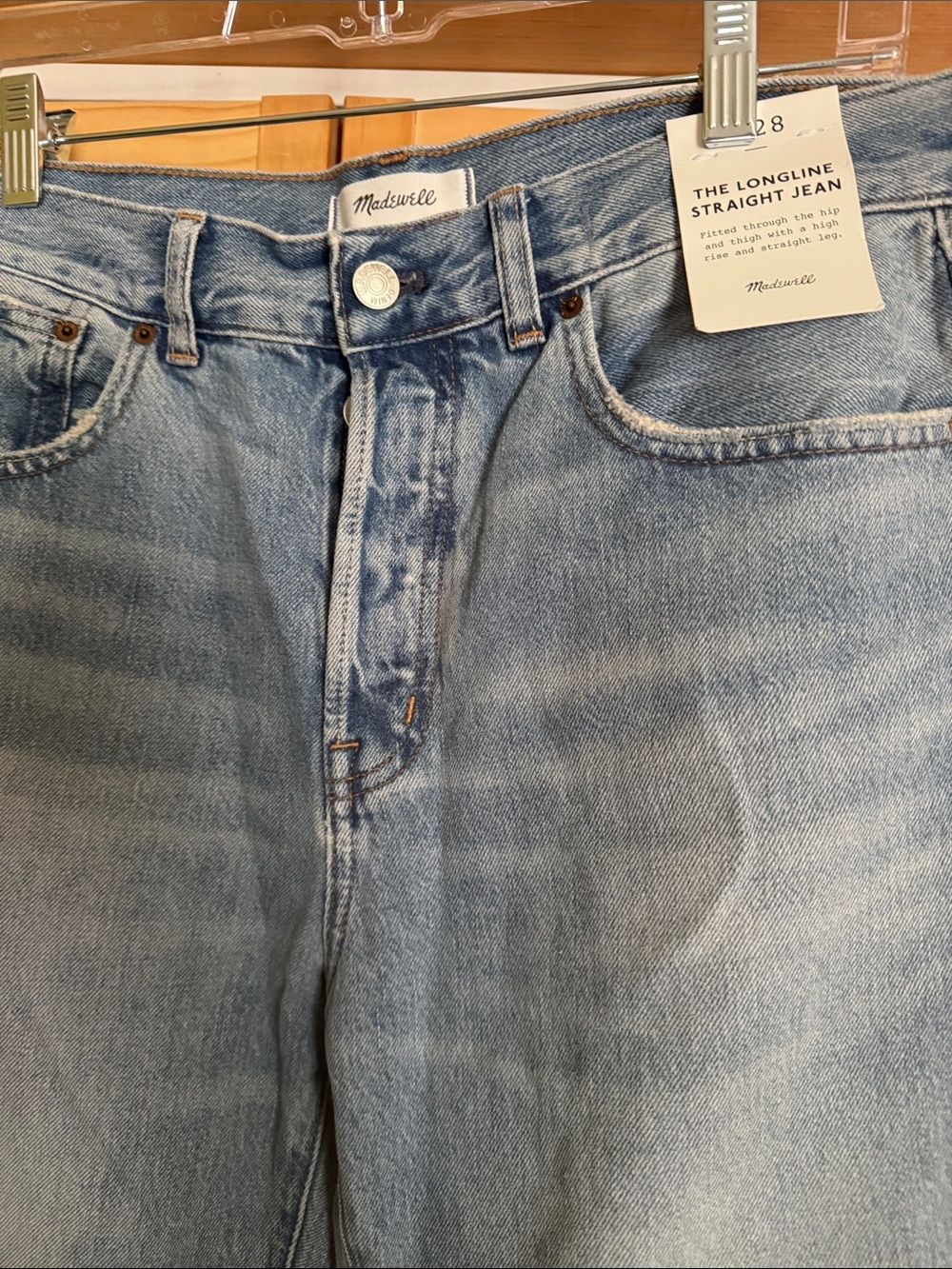 Madewell Men's Straight Jeans — Light Wash Blue